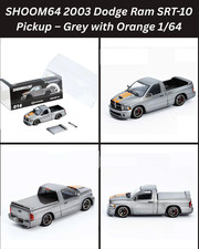 SHOOM64 2003 Dodge Ram SRT-10 Pickup Grey with Orange Limited Edition 1/64 picture