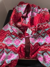 Holiday Big Dog Pajamas XXL NEVER WORN SET OF 2 RED FAIRISLE PLAYSUIT Fleece picture