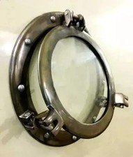 Vintage 15 Inch Window Antique Ship Glass Wall Decor Canal Boat Porthole Gift picture