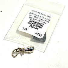 NOS Pottery Barn Kids Pacifier Charm Pendant New Mom Baby Orig Pkg Silver 2/3