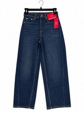 SPANX Authentic Barrel Leg Jeans Women’s XS Adriatic Blue High Rise NWT $158 picture