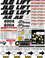 Fits JLG 600A Boom Lift Decal Kit – 3M Vinyl –  picture