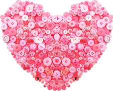 600-700Pcs Pink Buttons for Crafts Bulk Assorted Pink Craft Button for Crafting picture