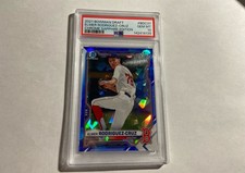 ELMER RODRIGUEZ-CRUZ 2021 BOWMAN DRAFT CHROME SAPPHIRE PSA 10 POP 2 🔥🔥 picture