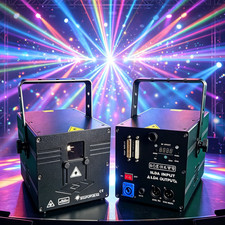 2pc 10W Stage Projector Laser Lights DMX 40Kpps RGB Animation iLDA DJ Show Laser picture