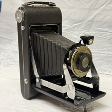 Kodak Vigilant Junior Six-20 Vintage Folding Bellows Camera Black TESTED picture