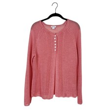 Sundance Lacey & Lovely Cardigan Size S Sweater Scalloped Hem Velvet Placket picture