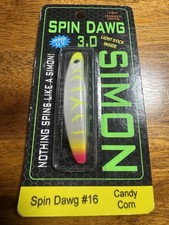 Hawken Fishing Simon Spin Dawg 3.0 “Candy Corn” Fishing Bait Trolling Lure picture