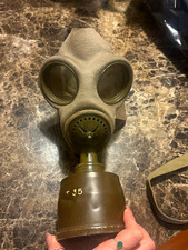 Vintage Czech FATRA Vz.35 Gas Mask w/ T.35 Filter 1930s Military WWII Era picture