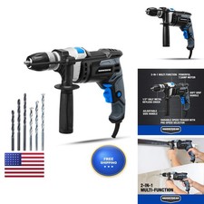Hammerhead 7.5-Amp 1/2 Inch Hammer Drill 6pcs Bit - HAHD075 picture
