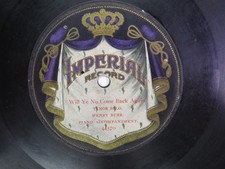 Henry Burr - IMPERIAL 44570 - Will Ye No Come Back Again - Rare Label  - 78 RPM picture