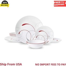 Corelle Splendor 12-Piece Glass Dinnerware Set (Service for 4) New picture