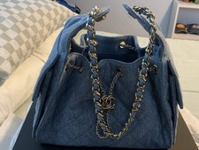 Small Chanel 25 Denim And Gold Stitching picture