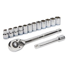 Ironton 1/2in.-Drive Socket Set, 14-Pc., Metric, Chrome Vanadium Steel picture