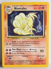 Ninetales 12/102 Holo Rare Base Set Unlimited Vintage Pokémon TCG Card HP- MP picture