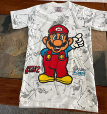 Super Mario Bros 2 Rare Vintage 1989 Skateboard T-Shirt Youth L 14-16 Oneita picture