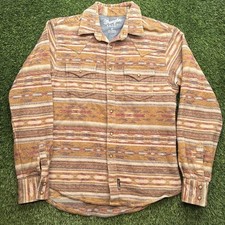 Wrangler Retro Premium Western Shirt Mens Medium Aztec Print Long Sleeve Snap picture