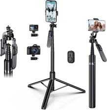 360° Rotating Tripod Stand w/ Remote | Phone Mount for Vlog, Live Stream, Video picture