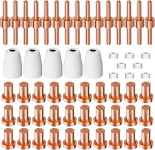60 Piece Plasma Cutter Consumables Kit PT31 Tips Nozzles Electrodes Shield Cups picture