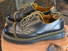 Dr. Martens 1461 Double Stitch Black Yellow Oxford Men's 11 EU 45 60th Anniv picture