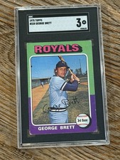 1975 Topps - George Brett #228 (RC) SGC 3 picture