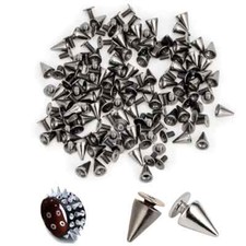 100x Punk Cone Metal Spikes Rivets Studs Screw Back for Clothing Jacket Leather picture