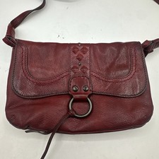 Frye Corrine Crossbody Mini Bag Red Leather Studded Flag Boho Festival Fringe picture
