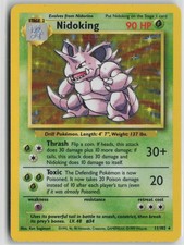 Nidoking 11/102 Holo Rare Base Set Unlimited Pokemon Lightly Played picture