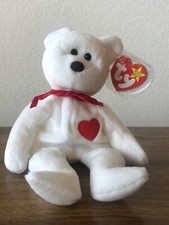 Ty 4058 Valentino Bear Beanie Baby 1993/1994 Sealed Tag, Errors, Mint Condition picture