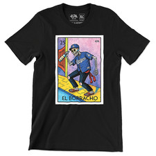 Dodgers El Borracho Loteria T-Shirt Dia de los Muertos LA Baseball Tee picture