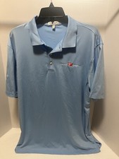 Peter Millar Blue Catholic Extension Golf Shirt Polyester/spandex Blend picture