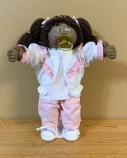 Vintage Cabbage Patch Kids Doll AA Girl W Pacifier Ruffled Windbreaker Outfit picture