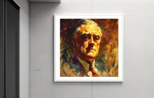 Franklin D. Roosevelt Po 24x24 Giclée Art Print Ltd 1/25 Signed COA Rombley C11 picture