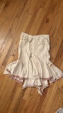 Marithe Francois Girbaud Vintage Women's Skirt Size 8 White And Red Mermaid picture