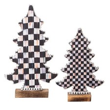 Brand New Mackenzie Childs Courtly Check Forest Trees, Set of 2 picture