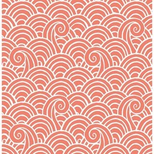 Wallpaper Alorah Coral Wave Abstract Modern Fun Bath Bathroom, 56 Sq Ft Bolts picture