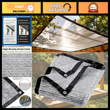 Reflective 85% Aluminet Shade Cloth with Grommets - 6.5 x 20 FT Sun Protection picture