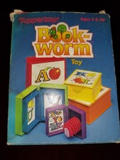 Vintage Tupperware Book Worm Nesting Alphabet TupperToys 1987 Complete w/ Box picture
