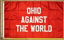 Ohio Against The World Flag  RWL OSU Browns Dorm Beer Sign USA 3x5' picture