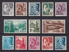 GERMANY 1947-48 Baden 1st Definitive set SG FB1-FB13 MH/* picture