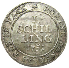 SWITZERLAND, ZURICH. 1 SILVER SHILLING, 1751. HIGH GRADE. SEE PICS. picture
