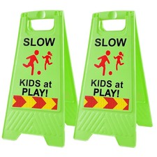 Reflective Slow Kids at Play Signs - Double-Sided Safety Warning, 2-Pack picture