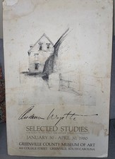 Rare Andrew Wyeth exhibition poster–Greenville SC, 1980, unframed picture