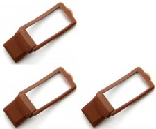 3x LEGO Part Reddish Brown Satchel picture