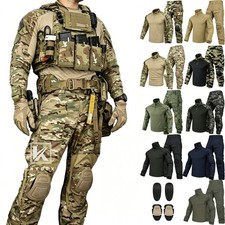 KRYDEX G3 Combat Uniform Tactical Clothes Shirt & Pant w/ Elbow Pads & Knee Pads picture