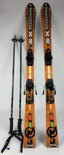 Rossignol Radical SX Kids Junior Racing Skis 130 cm & Bindings Scott Ski Poles picture