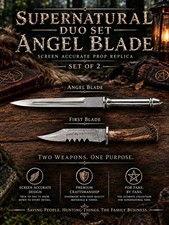 Supernatural Prop Knife Set 2pcs Angel Blade First Blade Demon Killing Replica.. picture