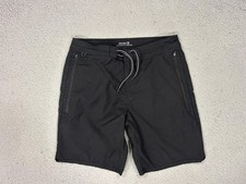 Roark Shorts Men 32 Black Layover Zip Pocket Hybrid Chino Casual Travel Outdoors picture