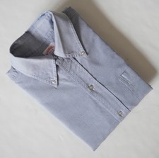 60s 6 Button Vintage Brooks Brothers Makers Blue Oxford Shirt 15.5 OCBD USA picture