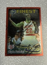 1995-96 Topps Finest Dish and Swish Hakeem Olajuwon Clyde Drexler With Coating picture